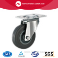 Bolt Hole Swivel Industrial Caster Gray Rubber